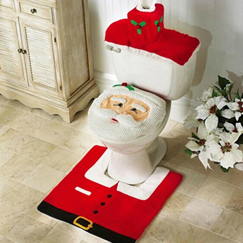 Floroux | Housse de siège de toilette avec motif de Noël