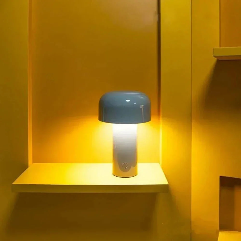 Lampe de table champignon designer italien - Lampe de nuit portable sans fil à toucher