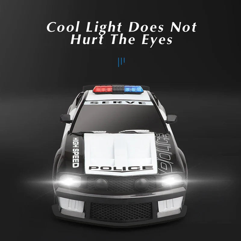 Voiture RC de police à l'échelle avec lumières LED - Véhicule télécommandé rapide 2,4 GHz pour enfants