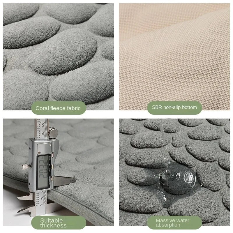 Tapis Mémoire Nuage - Tapis Antidérapant de Salle de Bain en Mousse à Mémoire