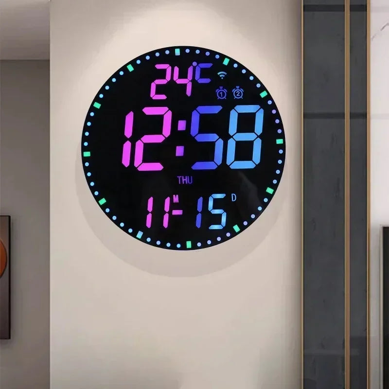 WiFiTime Horloge - Horloge mural LED intelligent avec calendrier