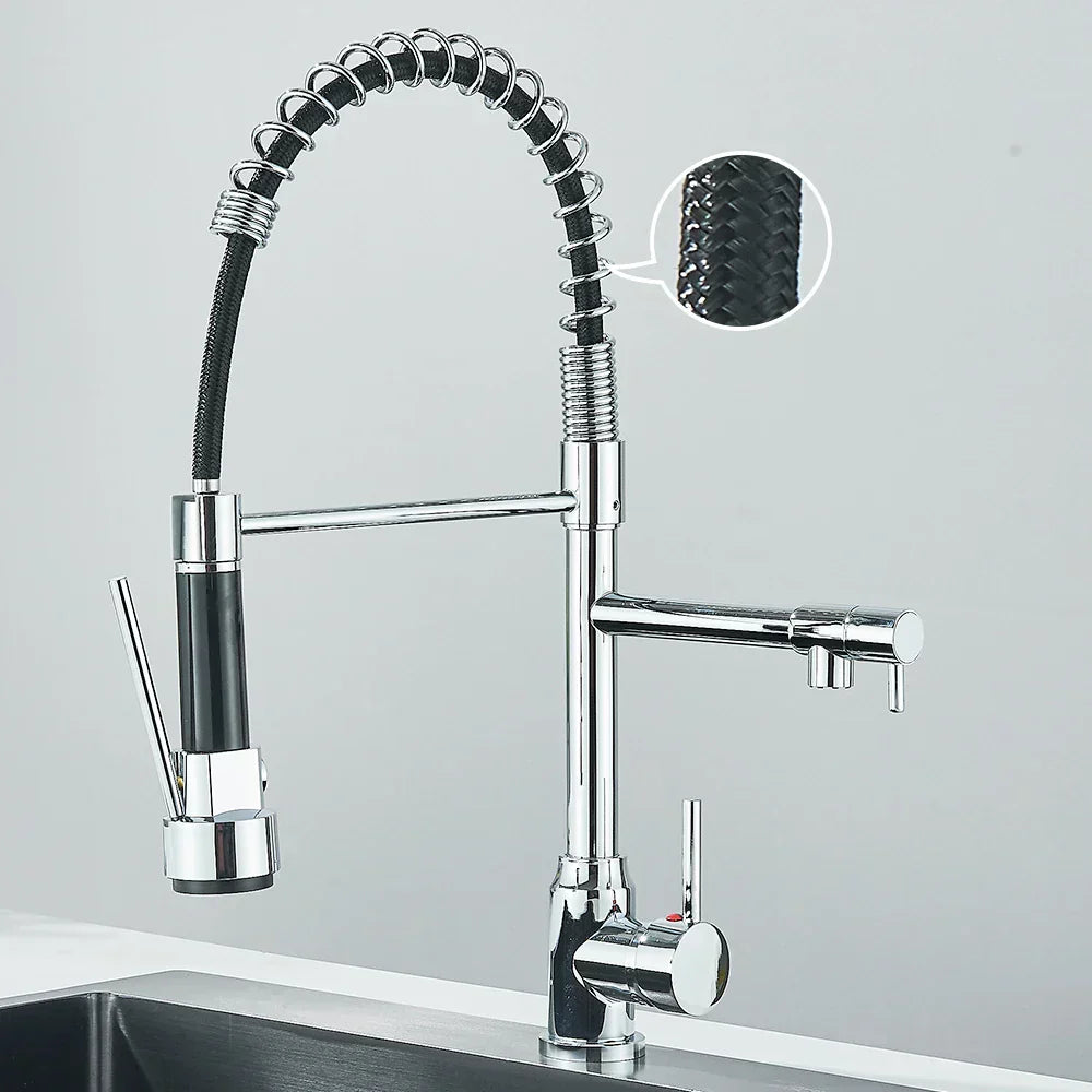 HydroFlex – Robinet de cuisine moderne avec double sortie