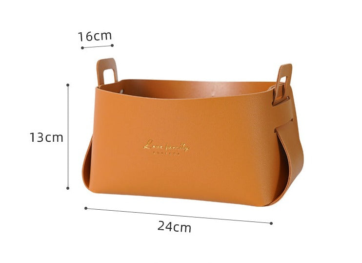 Bacs de rangement en simili cuir