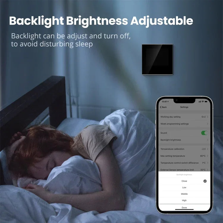 Thermostat Intelligent Tuya Contrôle pour Chauffage au Sol Hydraulique & Électrique - Contrôle Vocal Wifi via Google Alexa SmartThings Apps