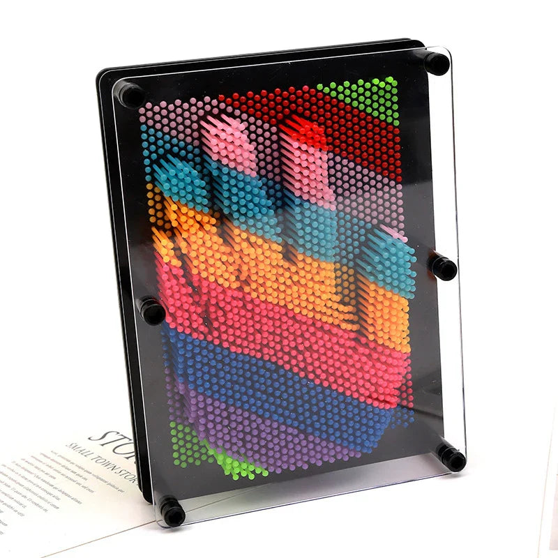 Jouet de peinture à aiguille en main 3D vibrant - Pendule coloré pour enfants, 12,5 cm Jeu interactif unique
