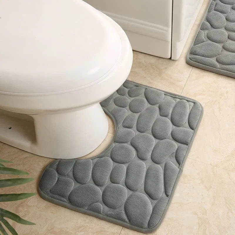 Tapis de bain antidérapant en 2 pièces