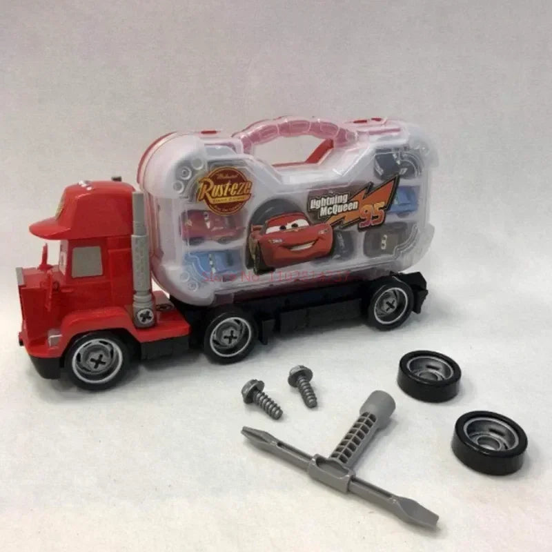 Lightning McQueen Voiture de Tirage Set - Disney Pixar Cars Jouets pour Enfants, Cadeau Amusant avec Jackson Storm & Mack