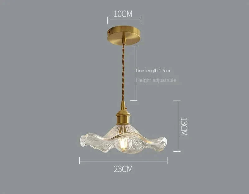 Plafonnier en verre élégant avec des accents en laiton - Éclairer avec style