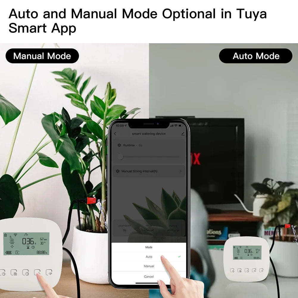 Tuya Smart Water Pump Timer - Contrôle d'arrosage par irrigation micro-goutte WiFi via les applications SmartLife Google Alexa