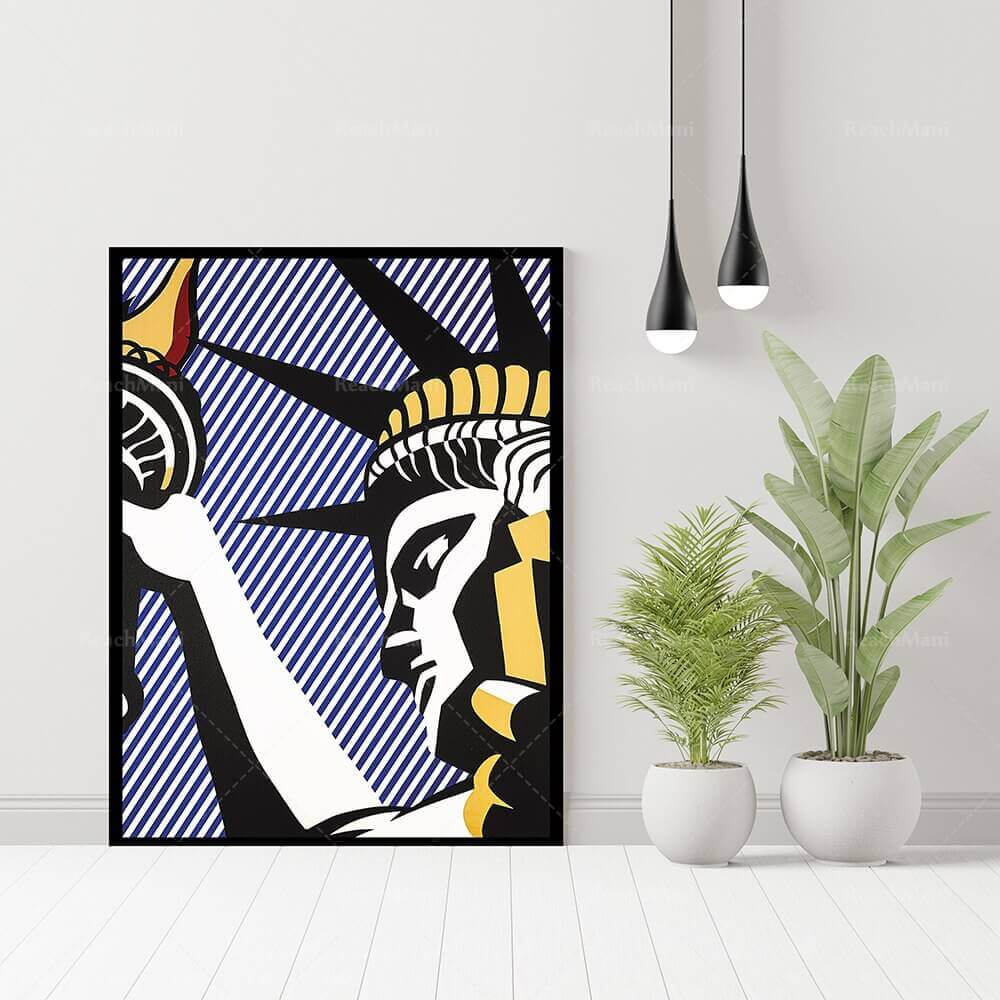 Affiche en toile en coton premium Pop Art de Lichtenstein