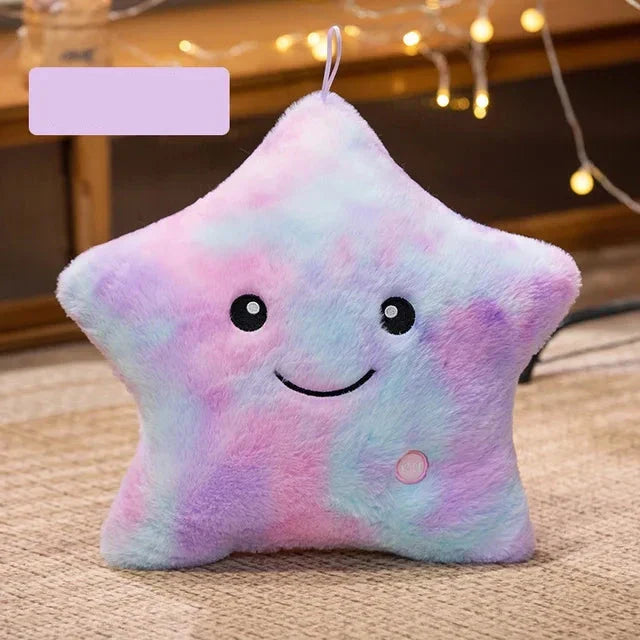 Lumière en peluche étoile LED - Coussin en étoile lumineux et doux, jouet en peluche pour enfants et décoration intérieure, parfait cadeau d'anniversaire