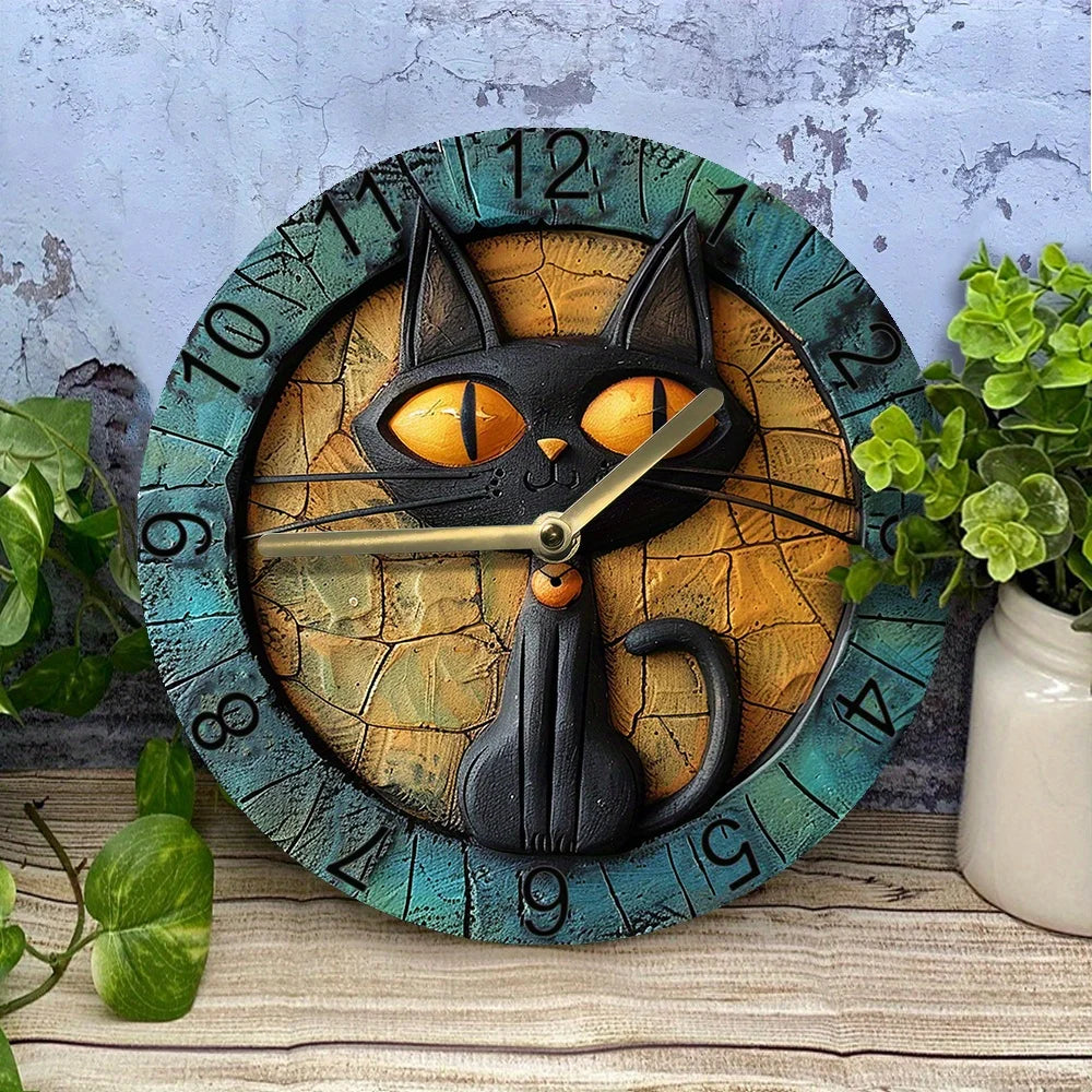 CircleDesign - Montre murale moderne avec imprimé de chats