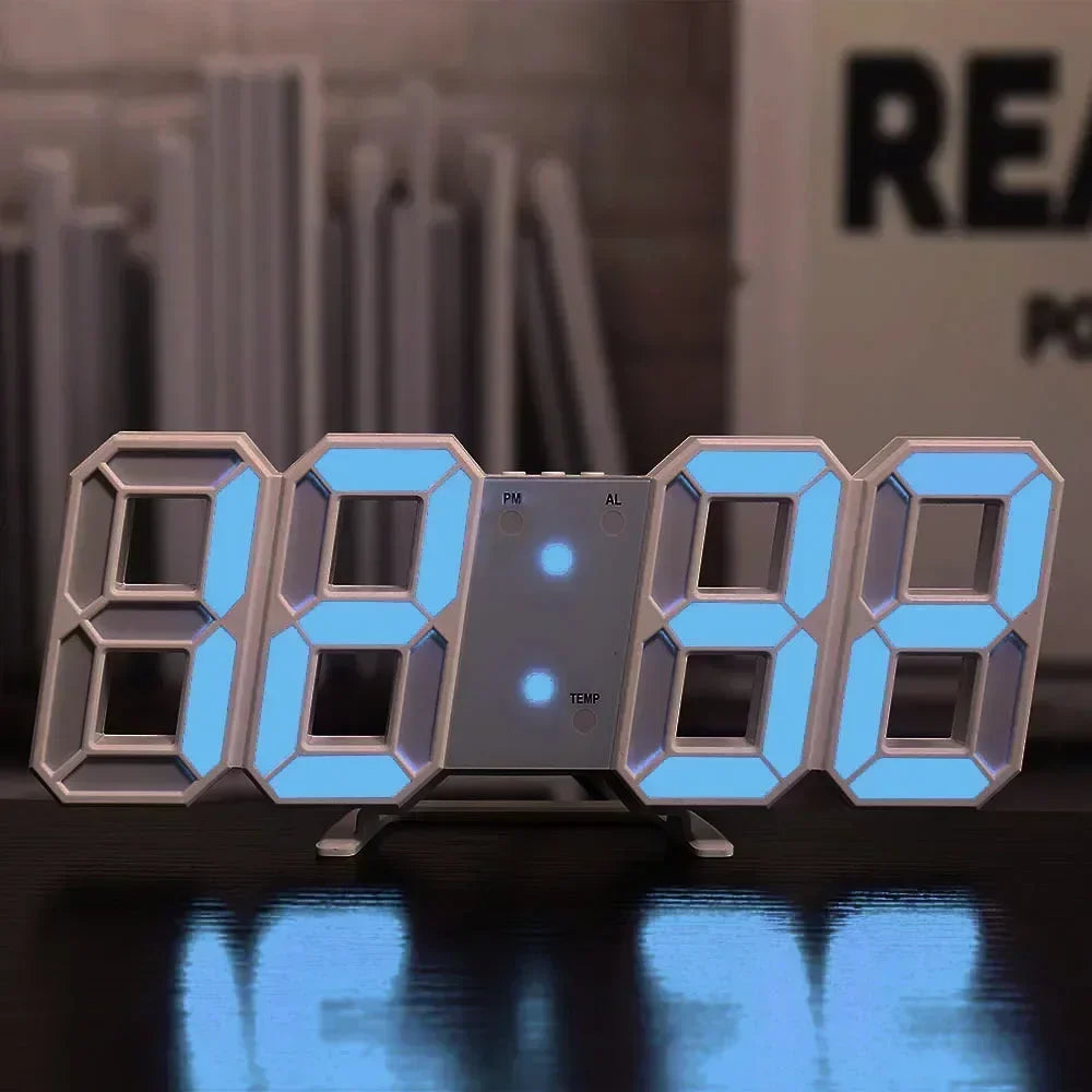 Horlogix – Horloge LED 3D pour Décoration Intérieure Moderne