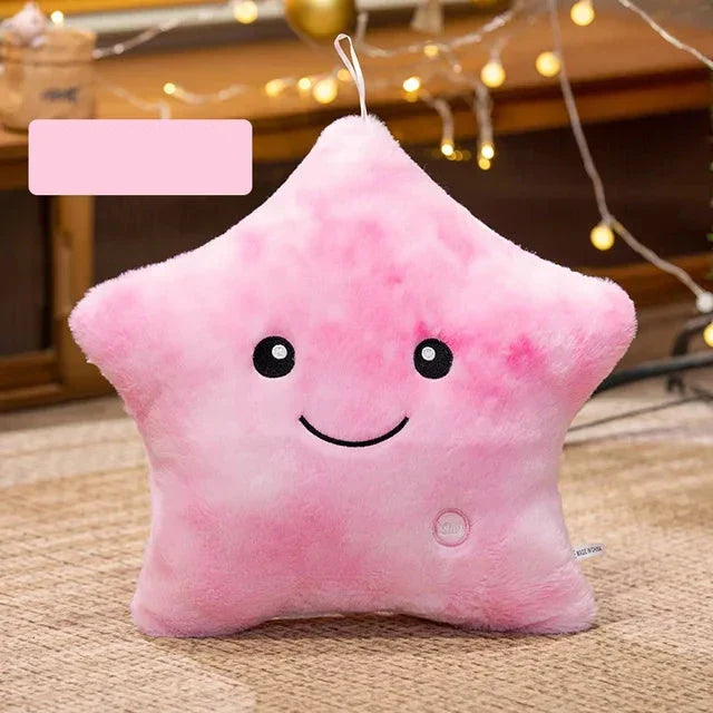 Lumière en peluche étoile LED - Coussin en étoile lumineux et doux, jouet en peluche pour enfants et décoration intérieure, parfait cadeau d'anniversaire
