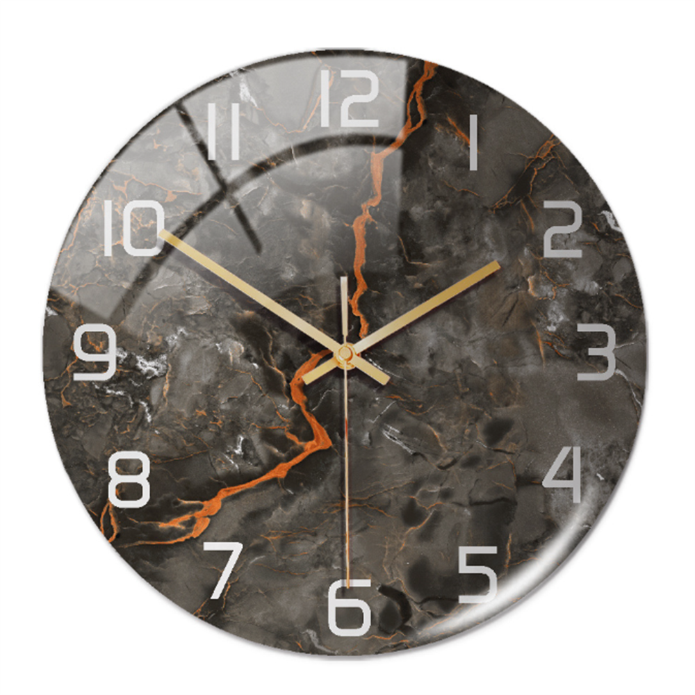 Montre murale en marbre stylé avec mécanisme silencieux