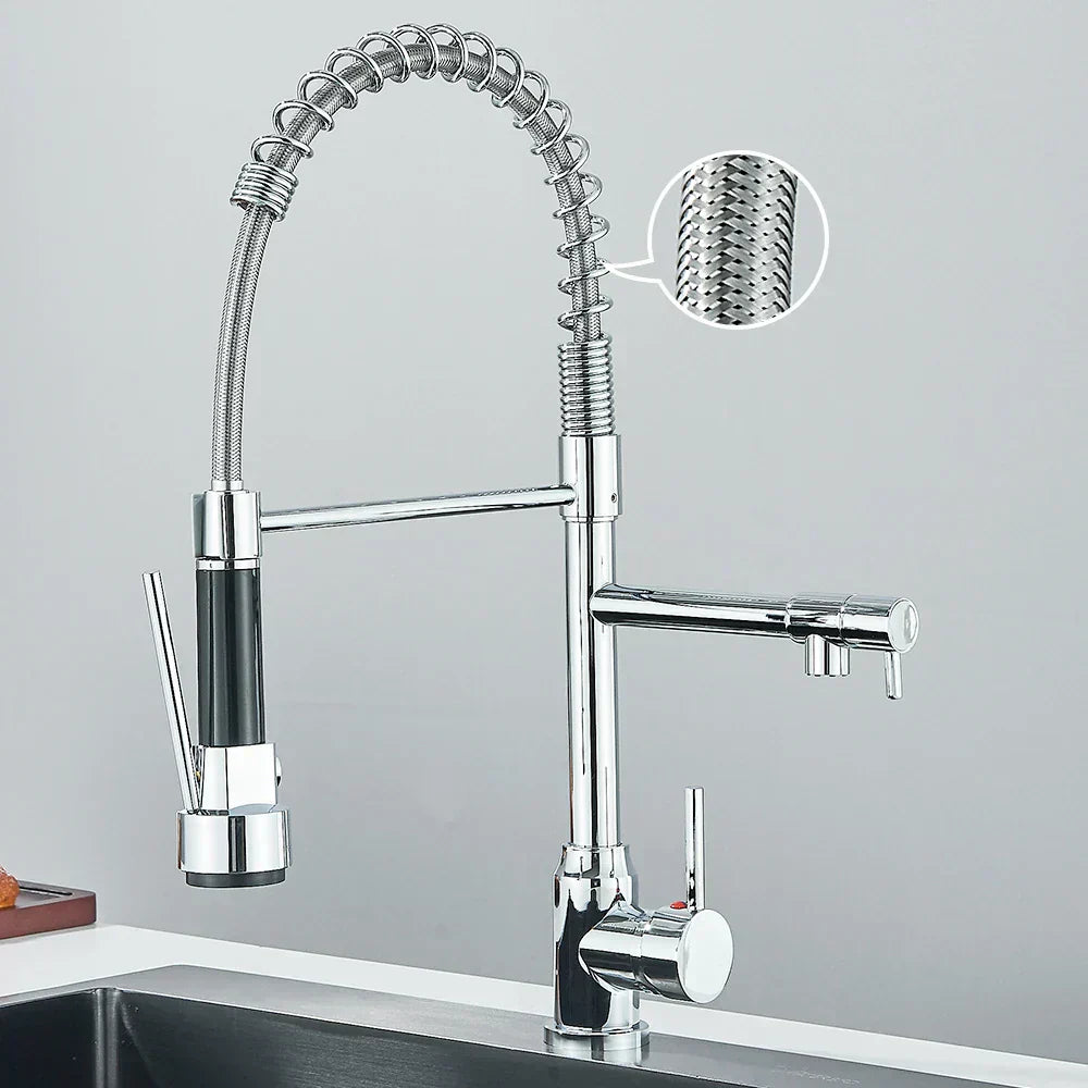 HydroFlex – Robinet de cuisine moderne avec double sortie