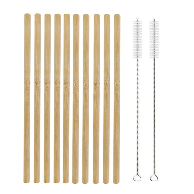Floroux | Pailles de fête naturelles avec brosse de nettoyage