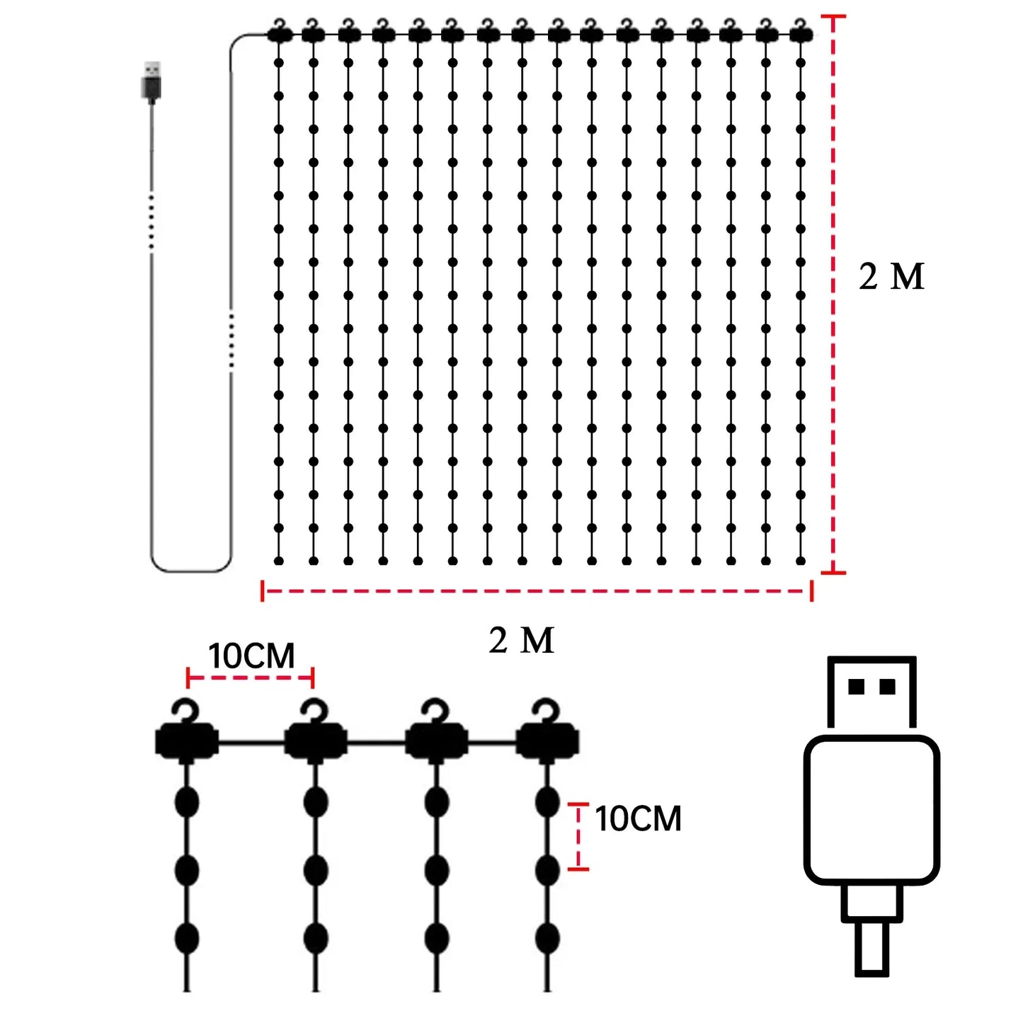 Lumières de Noël à LED intelligentes - Lumières féeriques programmables pour chambre, mariage et décoration de vacances avec synchronisation musicale et télécommande