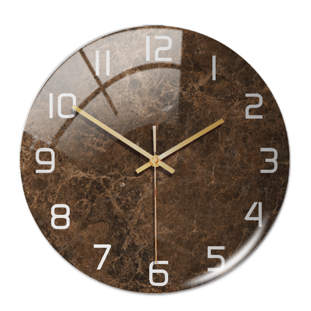 Montre murale en marbre stylé avec mécanisme silencieux