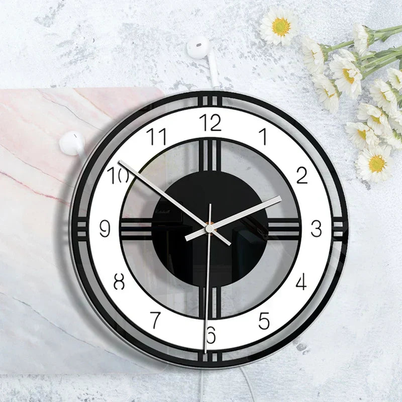 Floroux Chic | Horloge murale vintage moderne pour des pièces élégantes