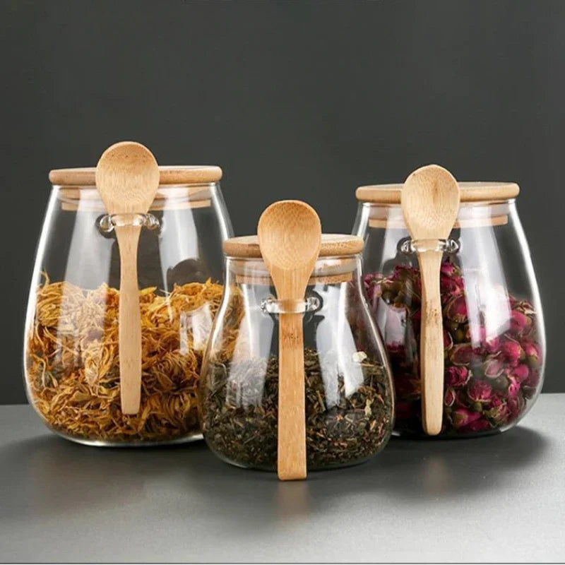 Récipient de stockage alimentaire en verre de cuisine