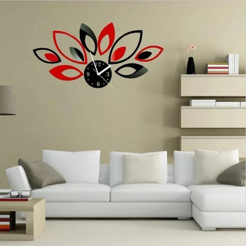 DecoTime Horloge - Élégante Horloge Murale en Acrylique 3D