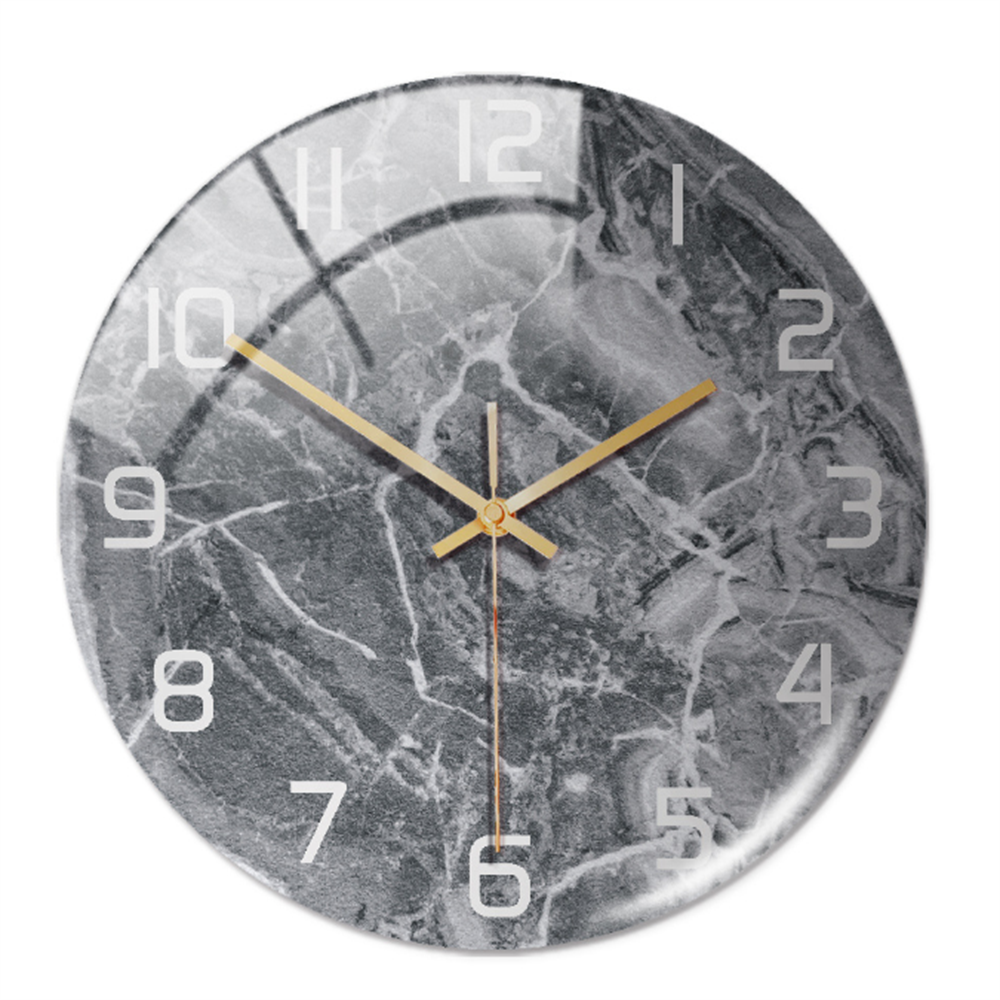 Montre murale en marbre stylé avec mécanisme silencieux