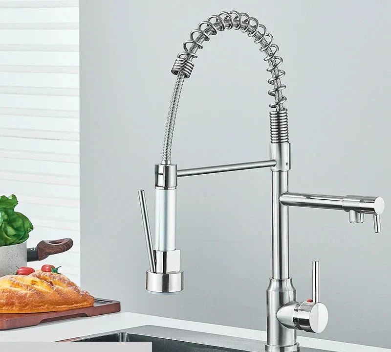 MixMaster – Robinet de cuisine mélangeur flexible pivotant à 360°