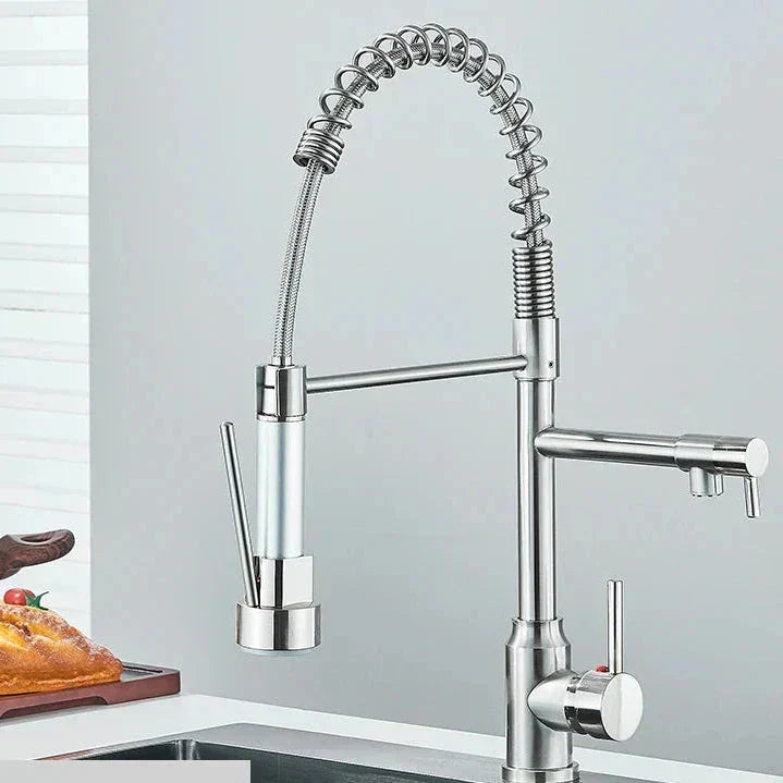 NickelFlex – Robinet de cuisine avec fonction pivotante à 360°