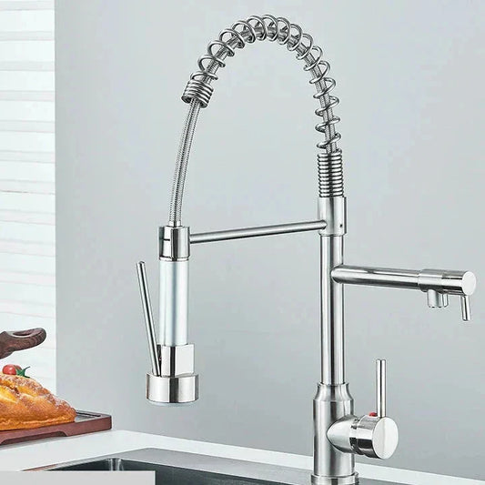 NickelFlex – Robinet de cuisine avec fonction pivotante à 360°