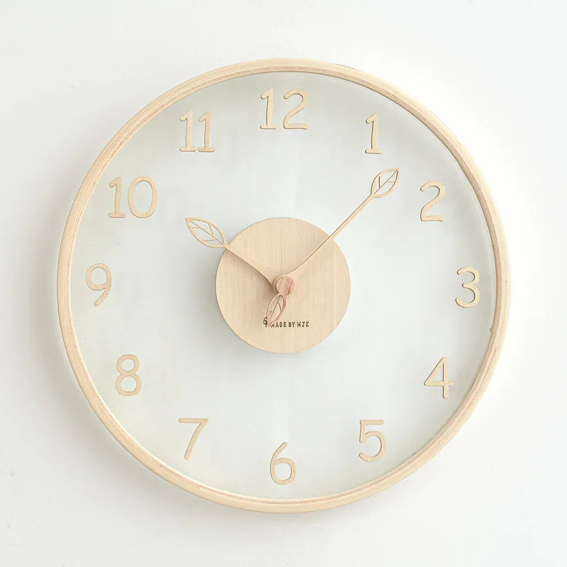 Floroux Mesure du Temps | Horloge Murale en Verre Élégante pour Votre Maison