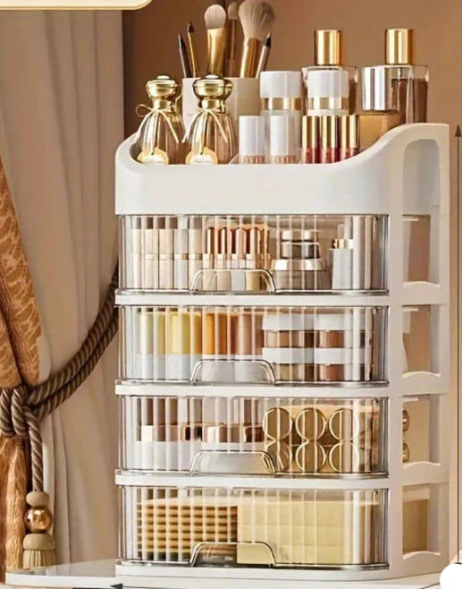 Boîte de rangement pour maquillage et bijoux à grande capacité – Organiseur multi-couches