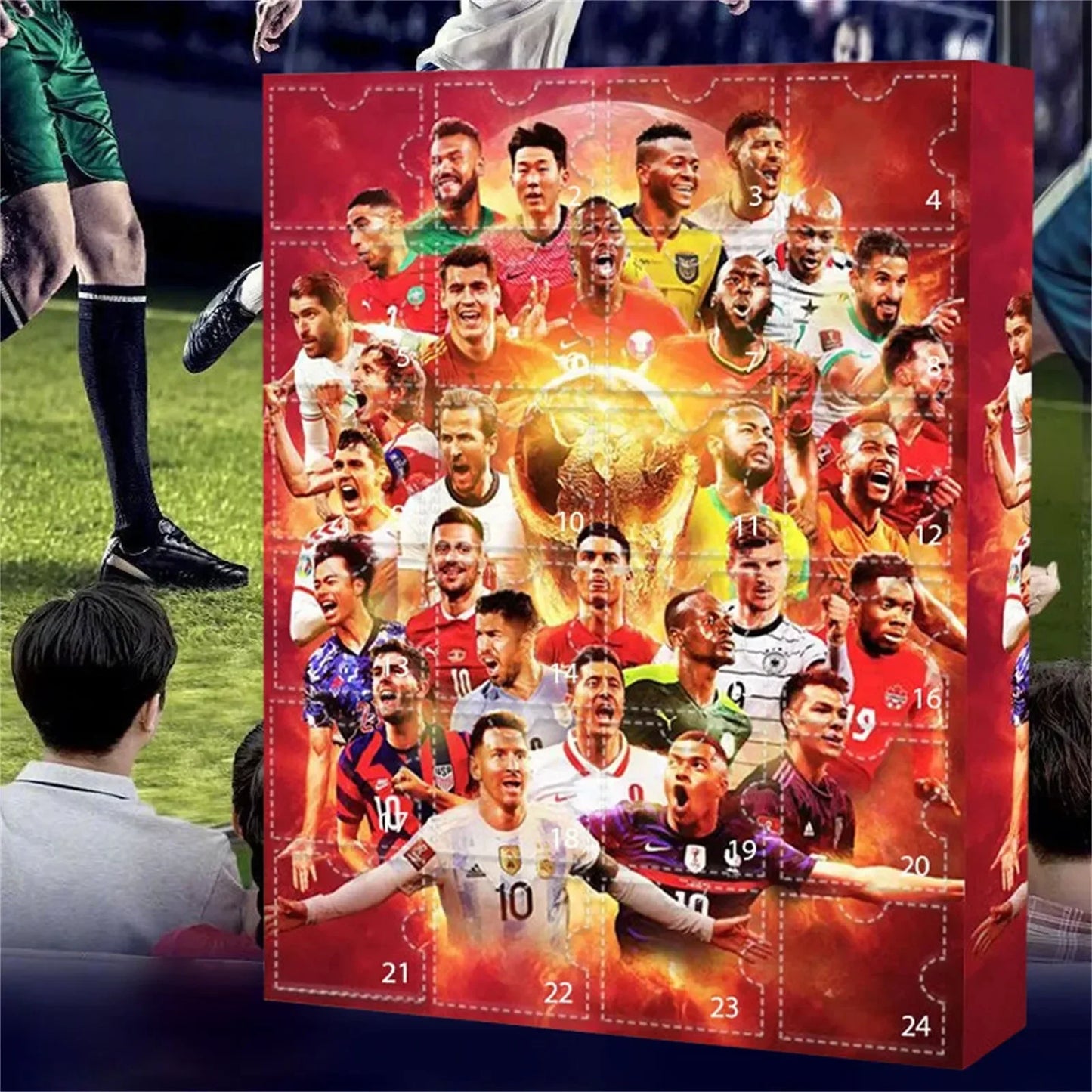Calendrier de l'Avent de Soccer 2024 - Ensemble de compte à rebours de 24 jours pour enfants, Cadeaux de Noël sportifs amusants