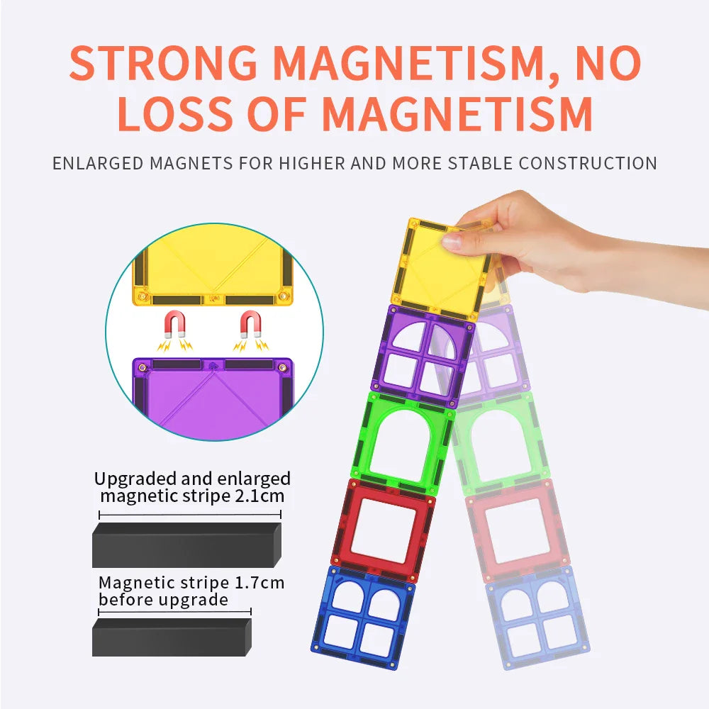 Set de Blocs de Construction Magnétiques - Puzzle d'Architecture Éducatif Coloré pour Enfants, Jouet de Développement Créatif pour les 3 ans et plus - Idéal pour un Anniversaire ou un Cadeau de Vacances