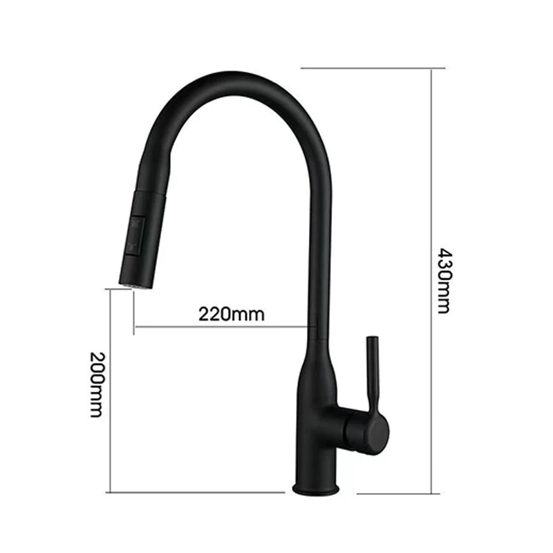 SteelFlow Robinet de Cuisine - Robinet Design Moderne Récupérable