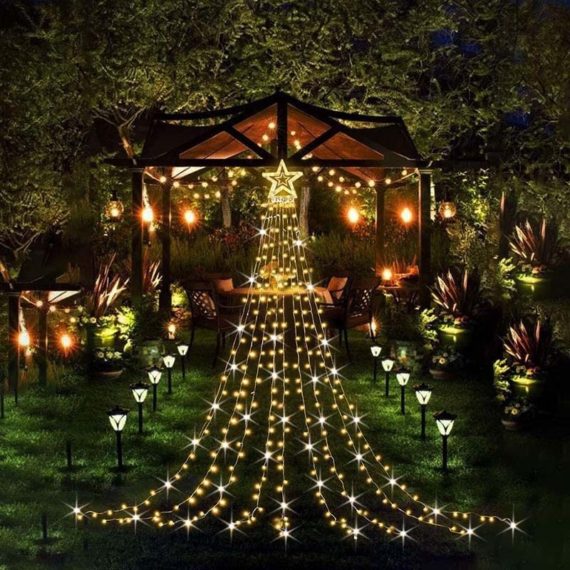 Spectacle lumineux LED pour le sapin de Noël extérieur