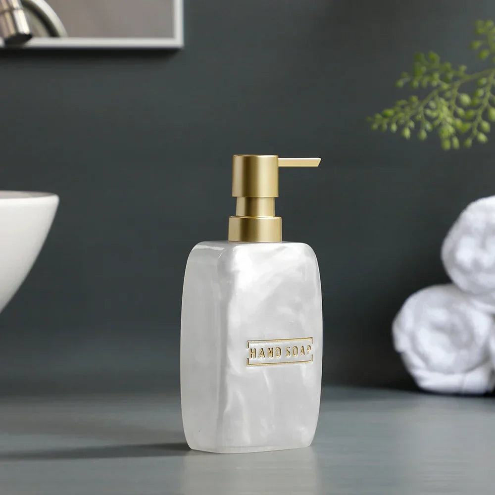 Floroux Ensemble de salle de bain 3 pièces | Design élégant en nacre | Accessoires de bain luxueux