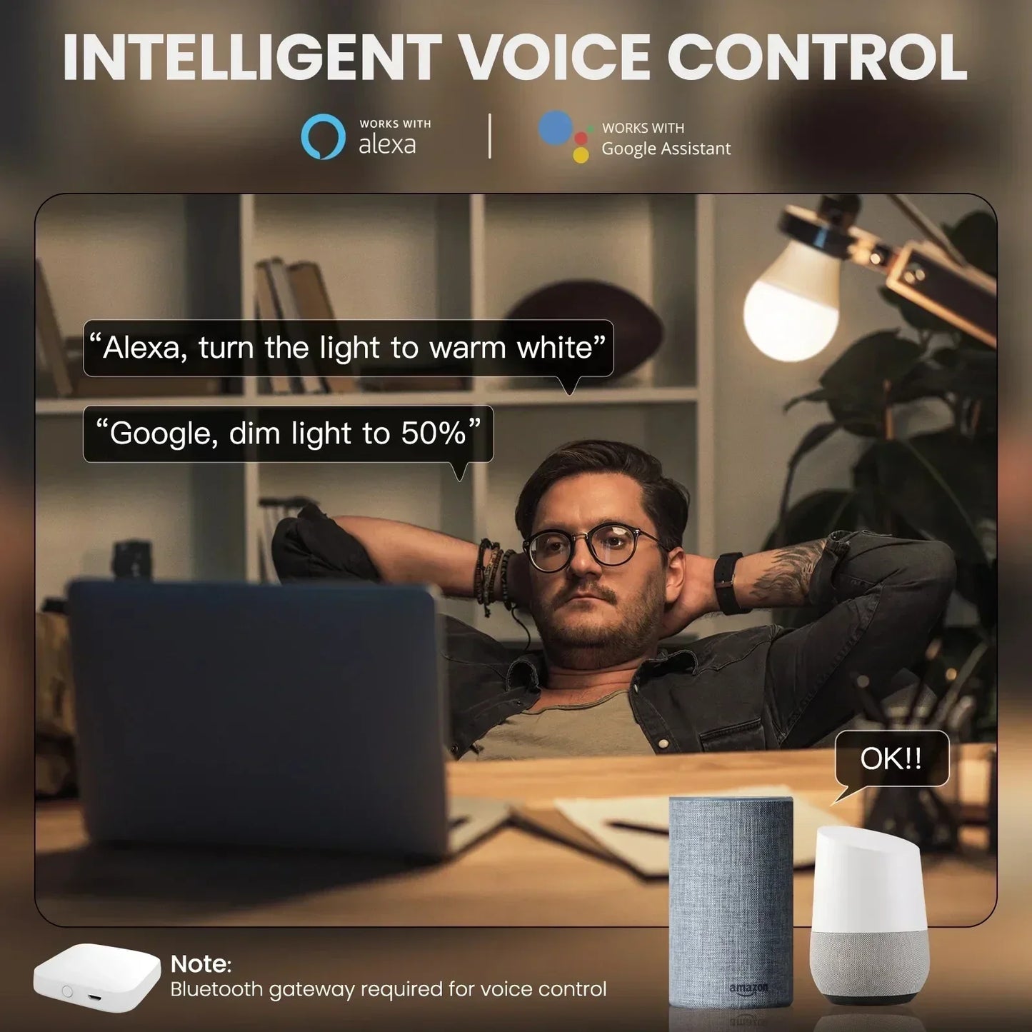 Ampoules LED intelligentes Tuya Zigbee E27 E14 GU10 - Dimmable RGB contrôlées par Wifi via les applications SmartLife Google Alexa