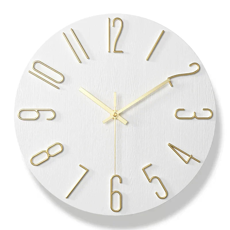 Horloge murale en bois de style scandinave