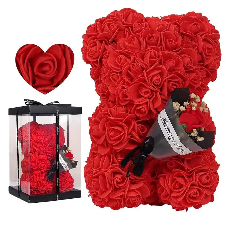 Floroux - Ourson romantique avec fleur pour les occasions spéciales