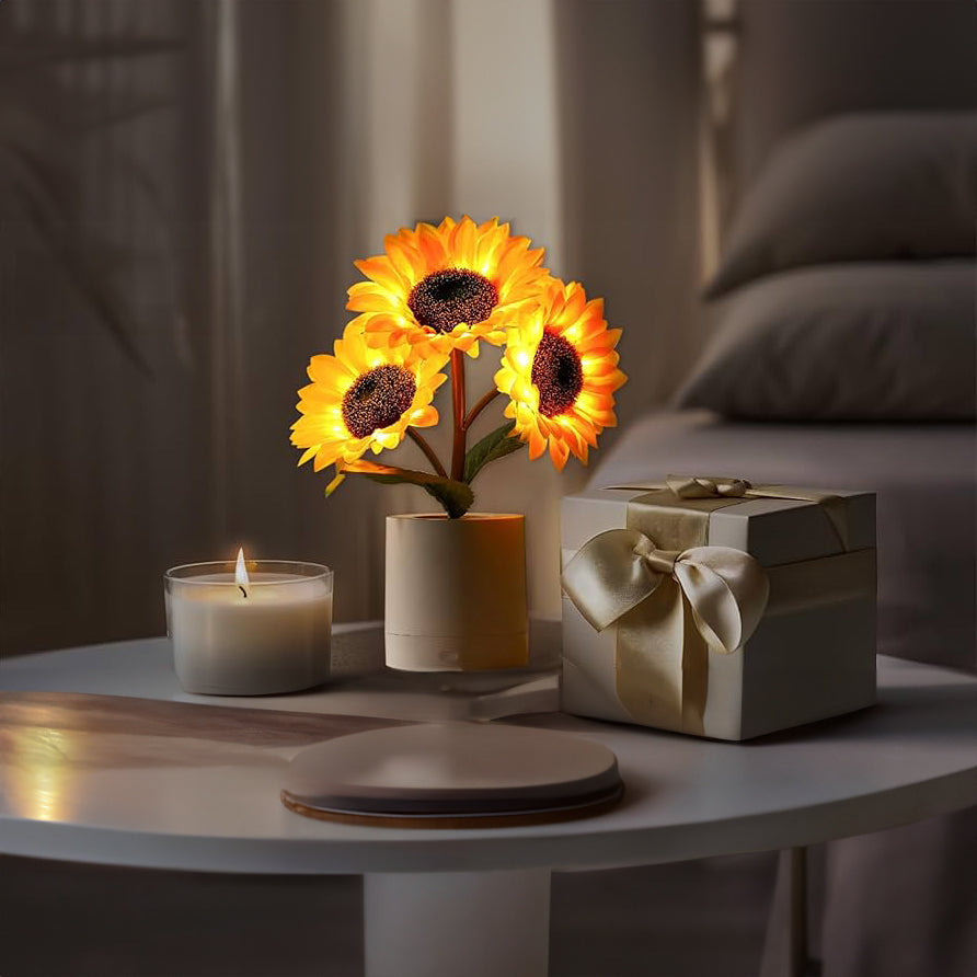 Floroux – Lampe de table LED fleurs rayonnantes pour une pièce confortable et stylée