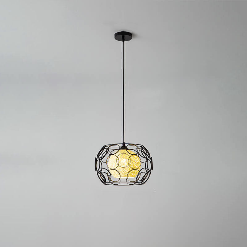 Floroux Creative Pendant Light in Hemp Weaving | Modern Design | Unique Bright Accent | Suspension for Home