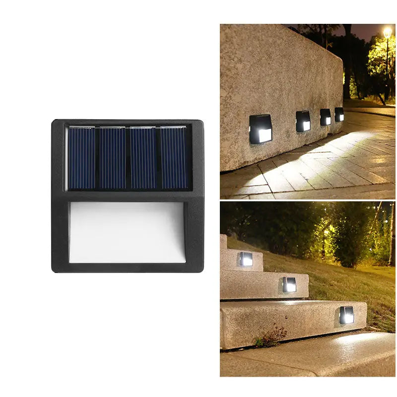 EcoGlow - Lumières de jardin solaires LED étanches, rondes et carrées