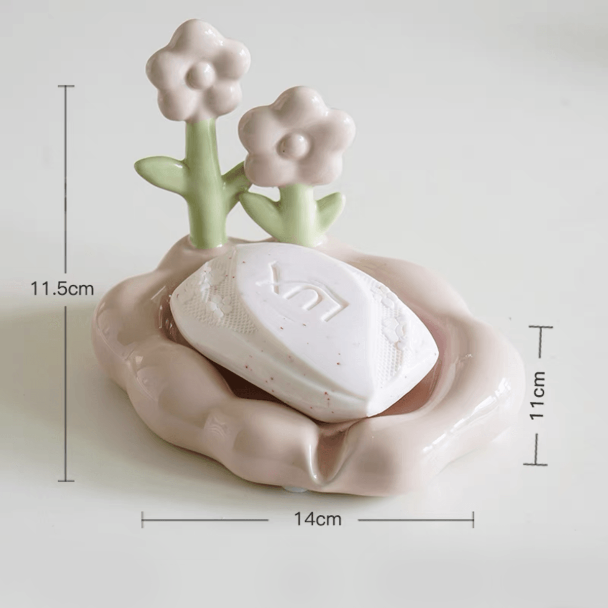 Floroux Floral Coupe-savon Décor de salle de bain