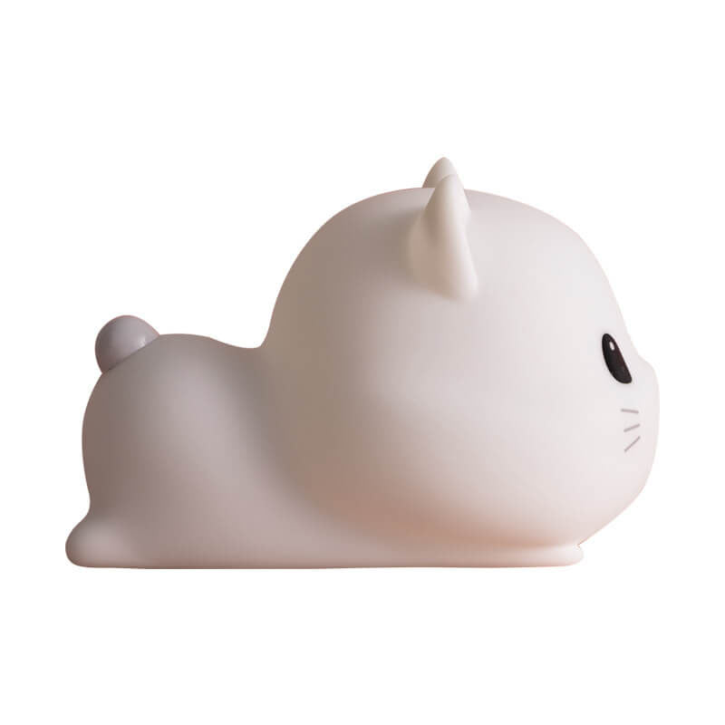 Floroux LED night lamp | Creative silicone cat-shaped lamp | USB charging & Timer | Children's room & Ambient lamp