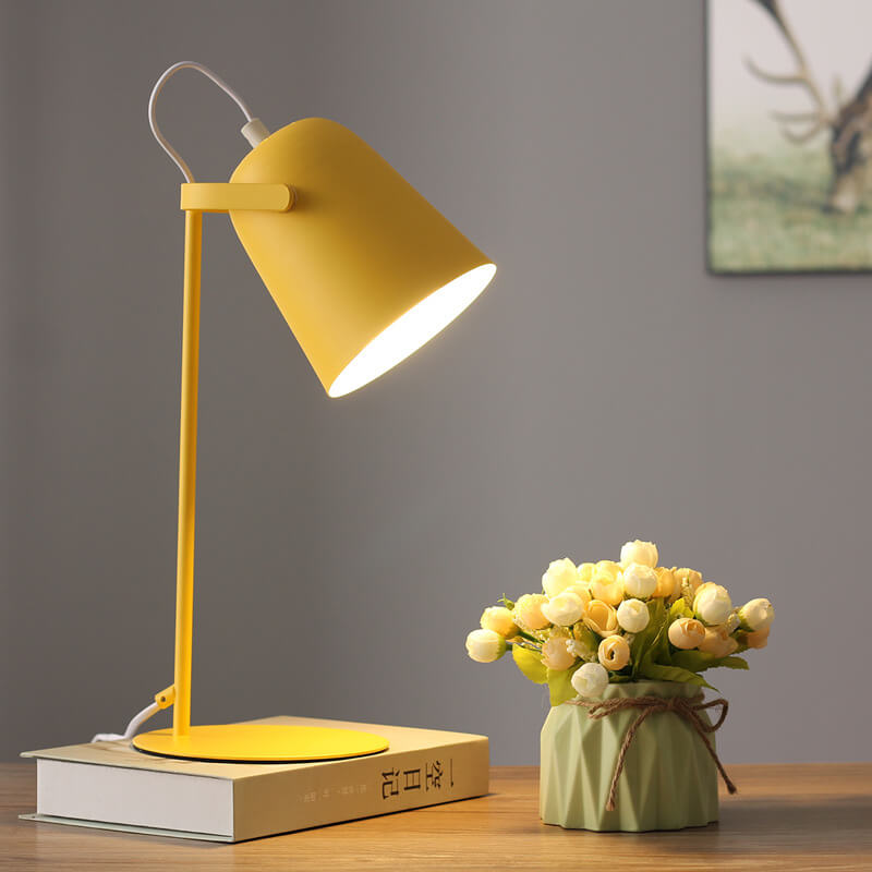 Floroux Nordic Table Lamp in Creative Bucket Design | 1-bulb | Selection of Colored Macarons
