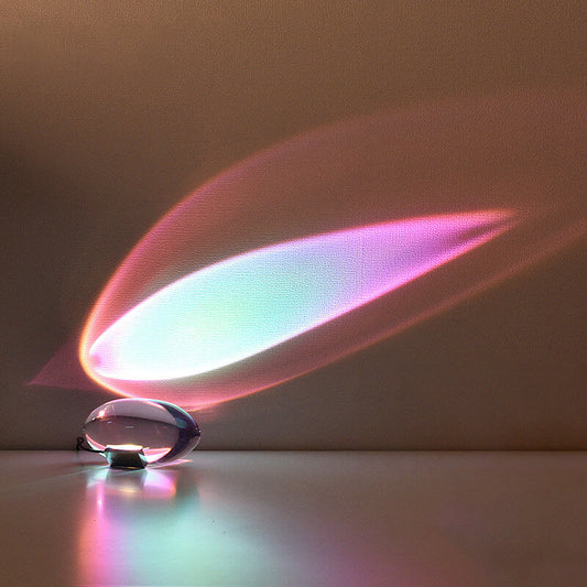 Floroux LED table lamp | Creative crystal projector | Angel eye design | Color changing + remote control