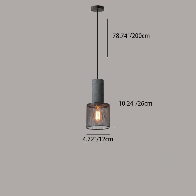 Floroux Industrial Design Hanging Light in Concrete | Cylindrical Shape | Modern Look | Perfect for the Living Room
