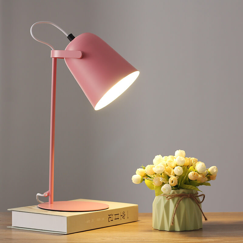Floroux Nordic Table Lamp in Creative Bucket Design | 1-bulb | Selection of Colored Macarons