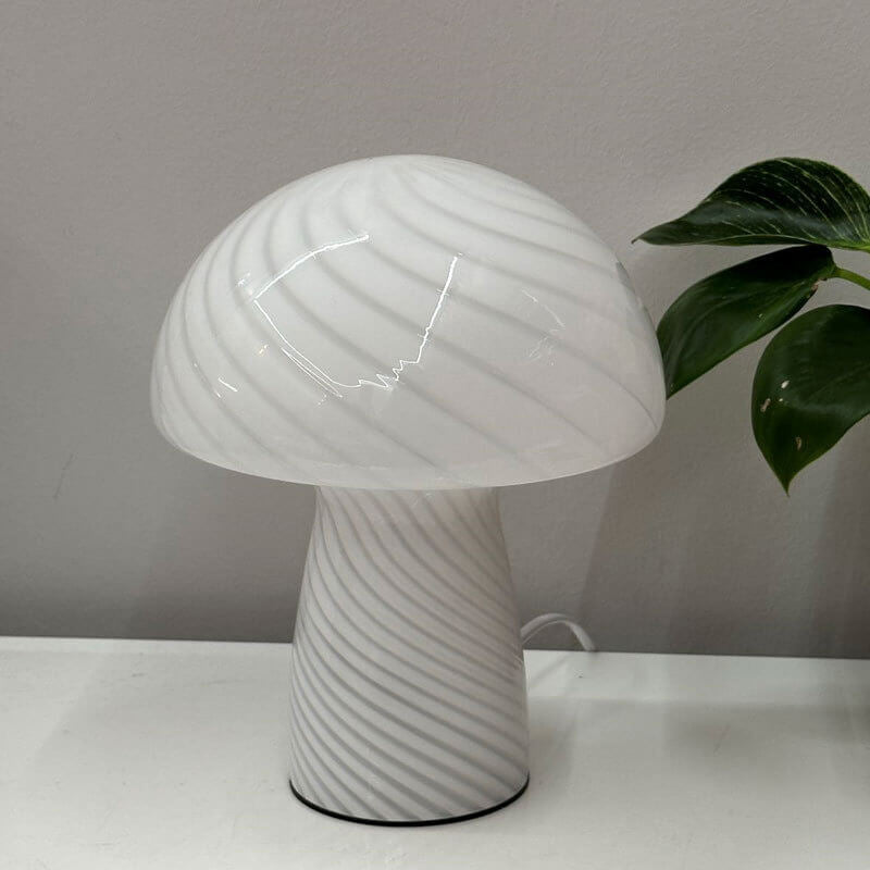 Floroux lampe de table en verre au design de champignon | Minimaliste & Moderne | Lumière d'ambiance chaude | Parfait pour la maison & le bureau